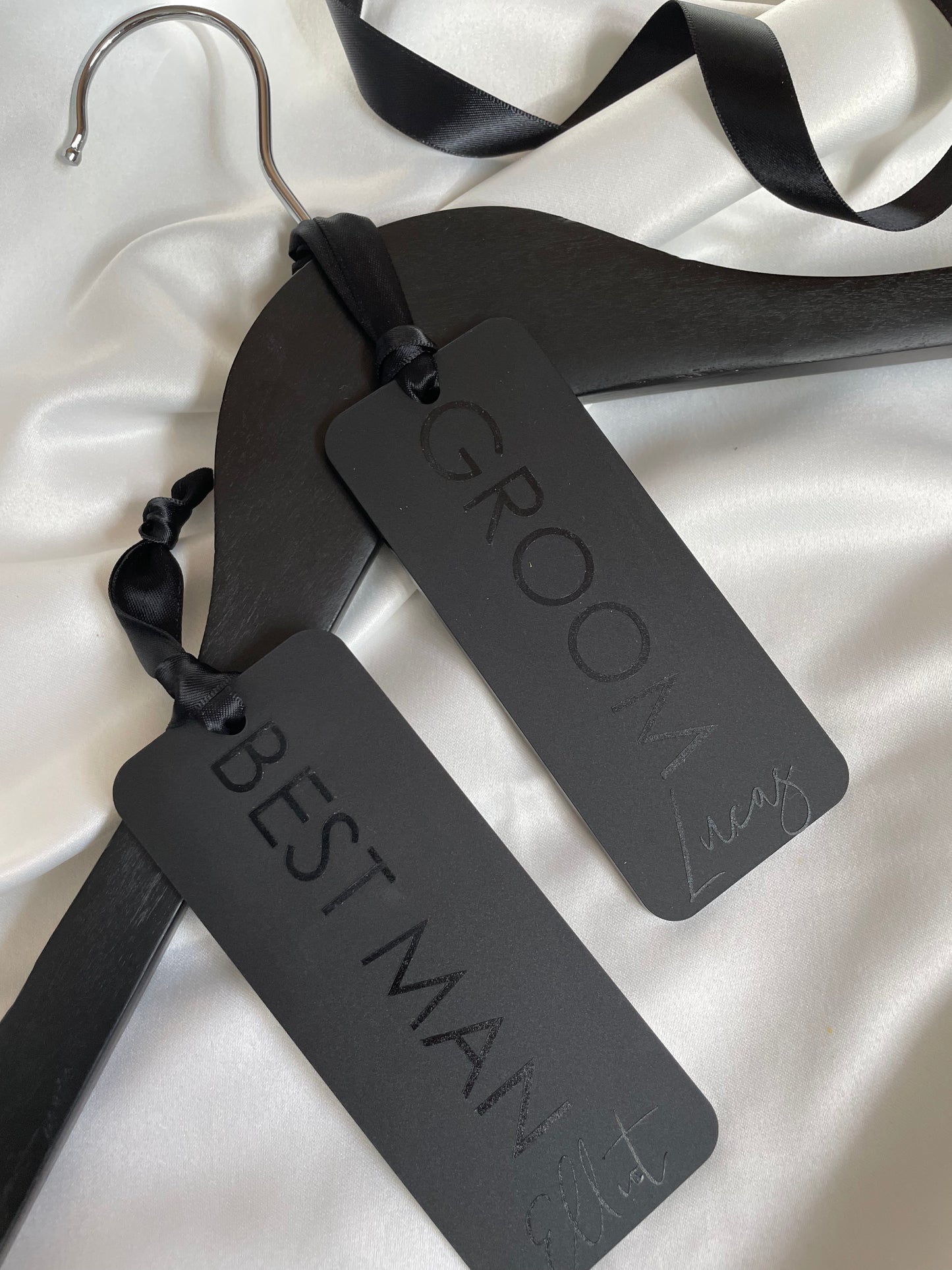 Groomsmen Hanger Tag- Matt Black