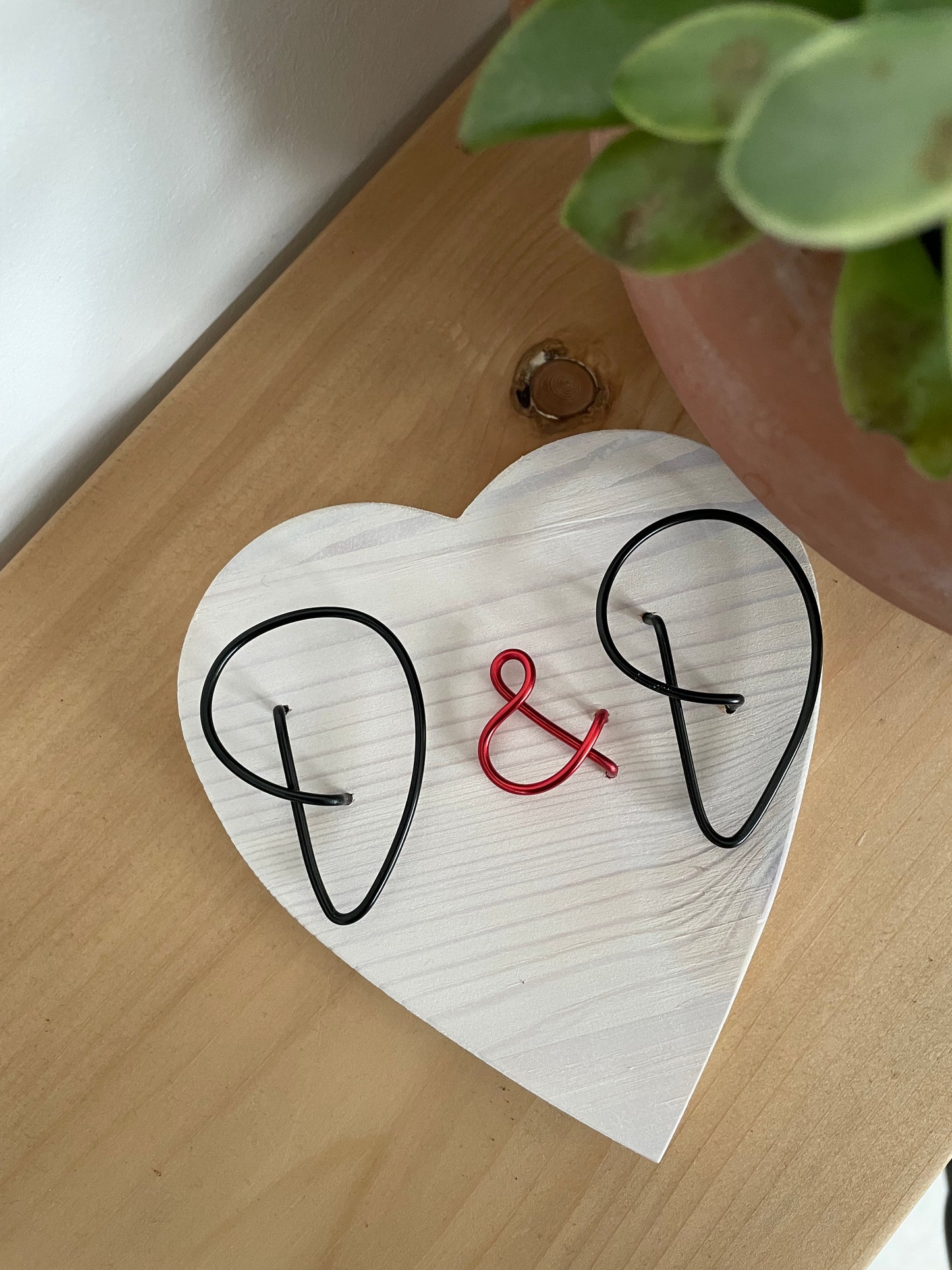 Wooden Heart with Initials