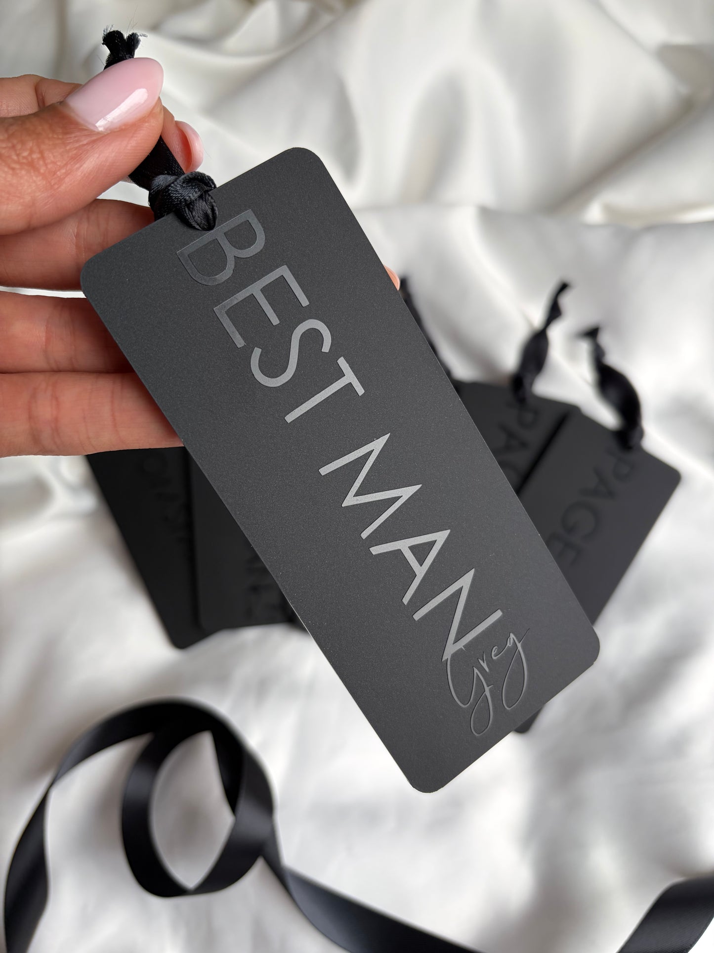 Groomsmen Hanger Tag- Matt Black