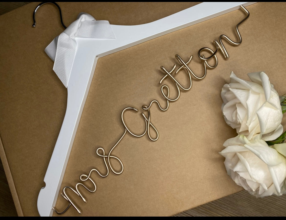 Bridal Hangers- White Hanger.