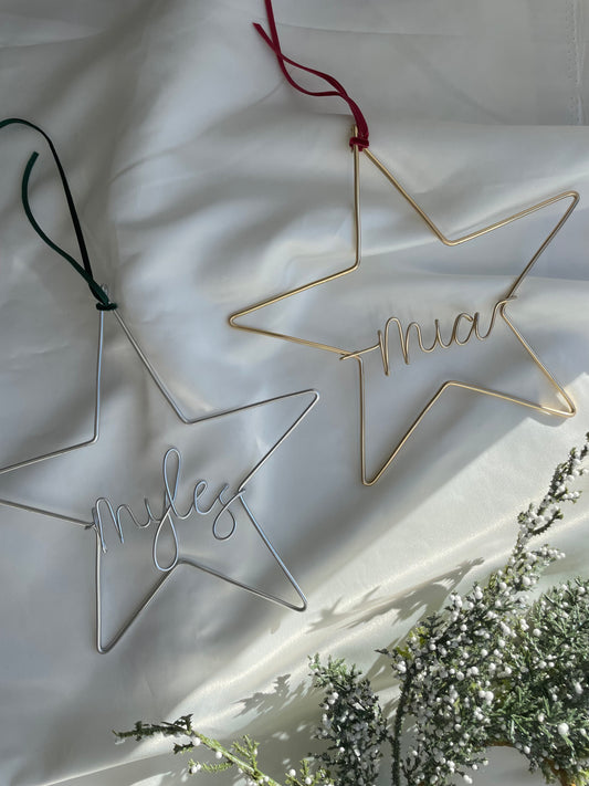 Large Star Decoration with Name